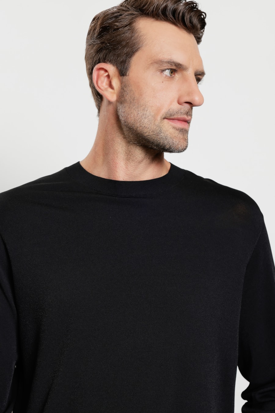 Suéter Manga Longa Tricot Rayon Sense Preto — foto 3 de 6