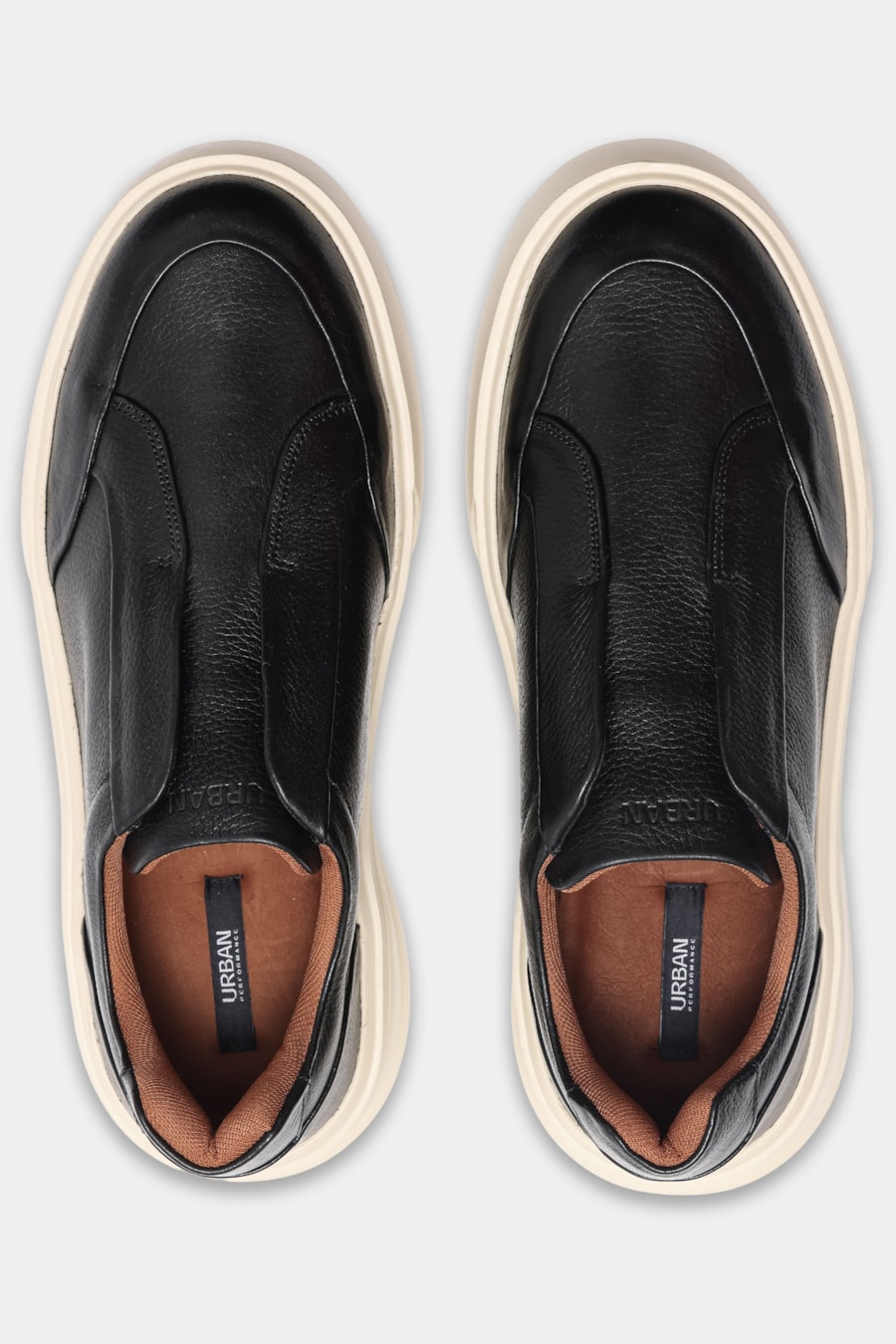 Tênis Couro Comfort Tech Preto C/Off White — foto 4 de 6