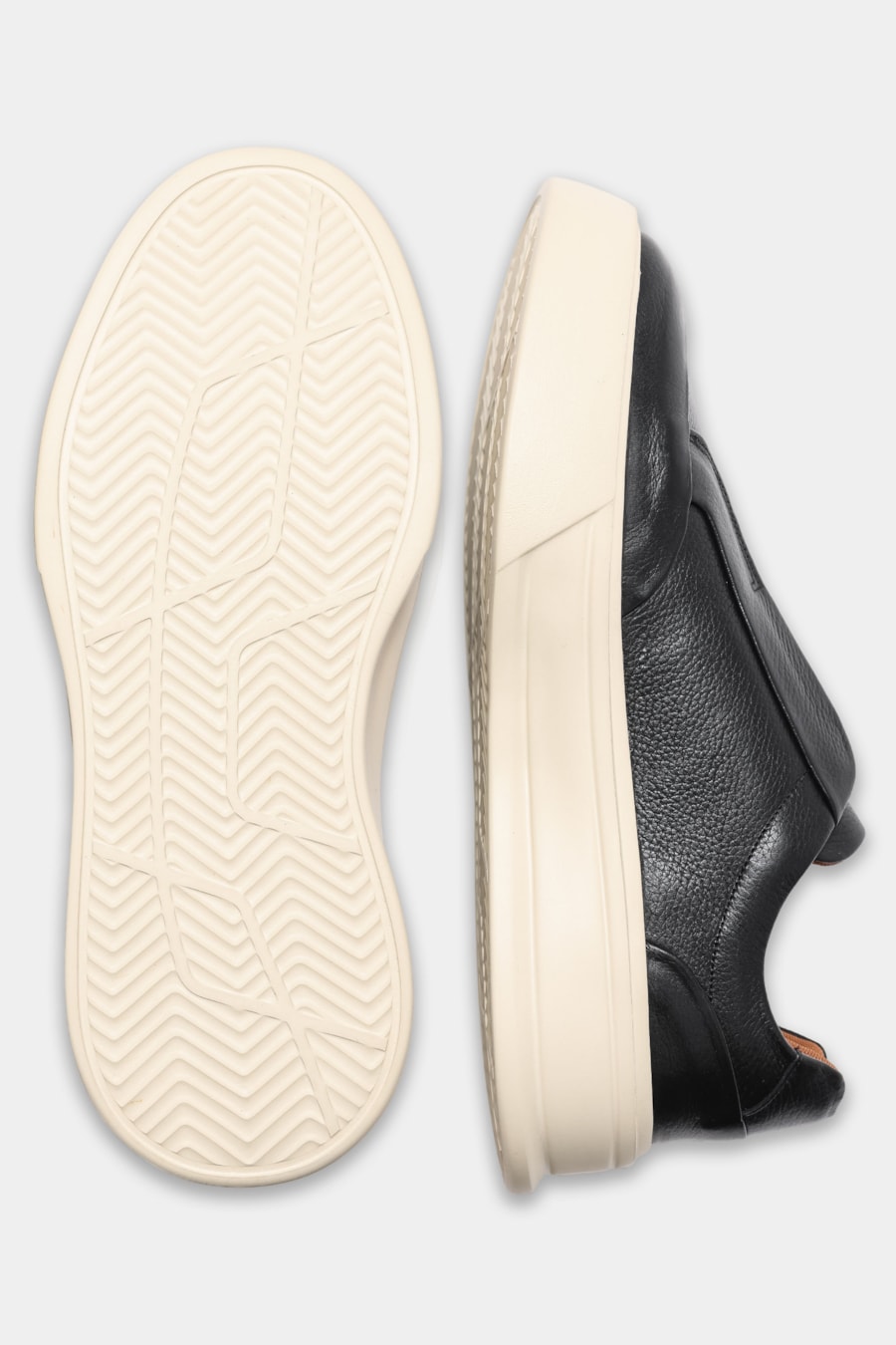 Tênis Couro Comfort Tech Preto C/Off White — foto 5 de 6