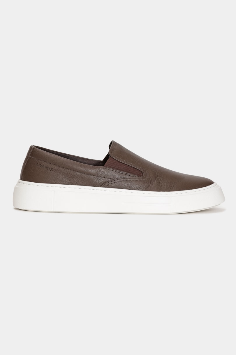 Tênis Couro Neat Slip On Cafe