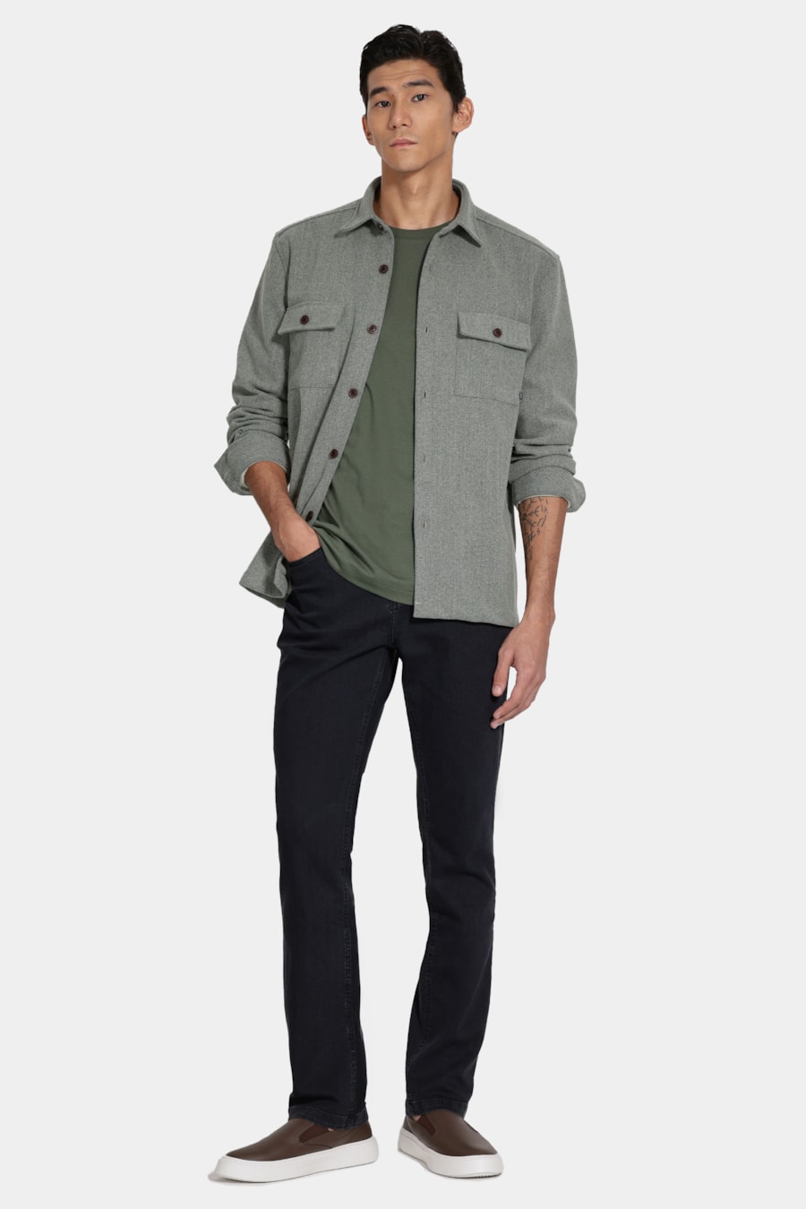 Tênis Couro Neat Slip On Cafe — foto 2 de 6