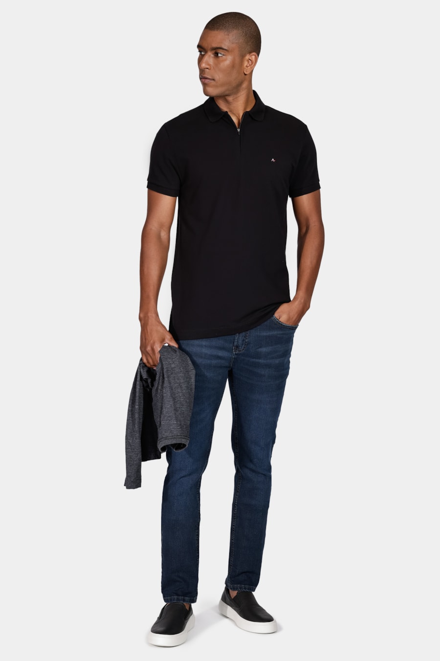 Tênis Couro Neat Slip On Preto — foto 2 de 6