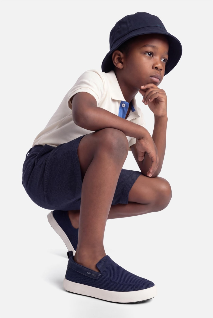 Tênis Infantil Aramis Vulcan Knit Slip Marinho — foto 2 de 6