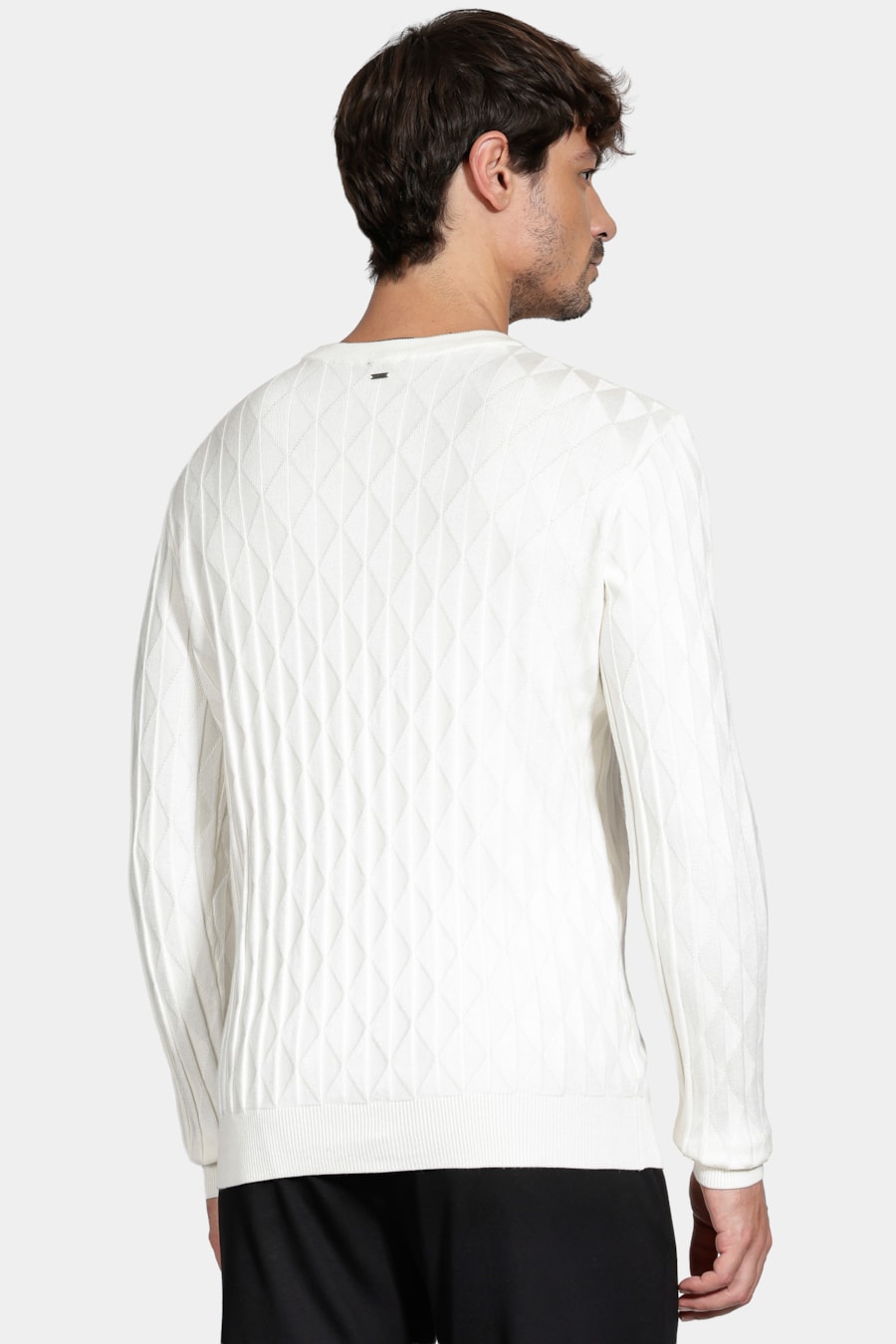 Tricot Jacquard Triangulos Off White — foto 4 de 5