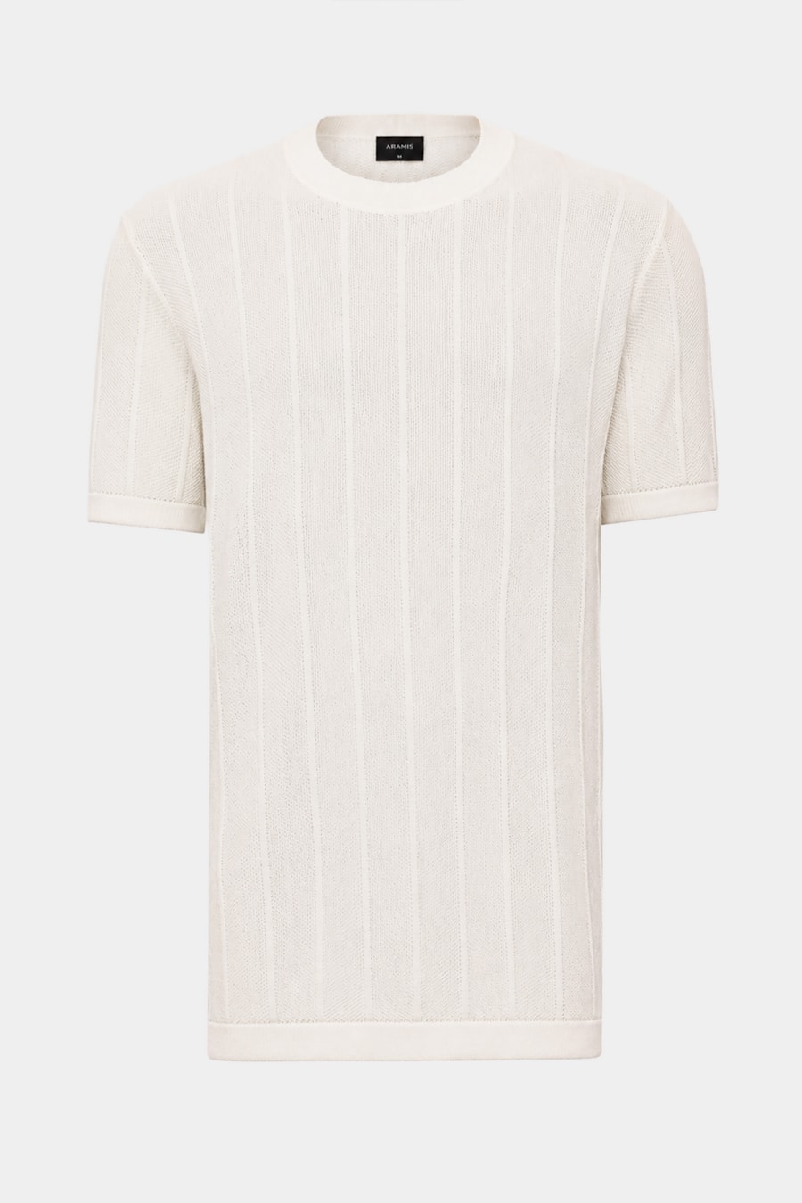 Tricot Manga Curta Jacquard Chevron Off White — foto 5 de 6