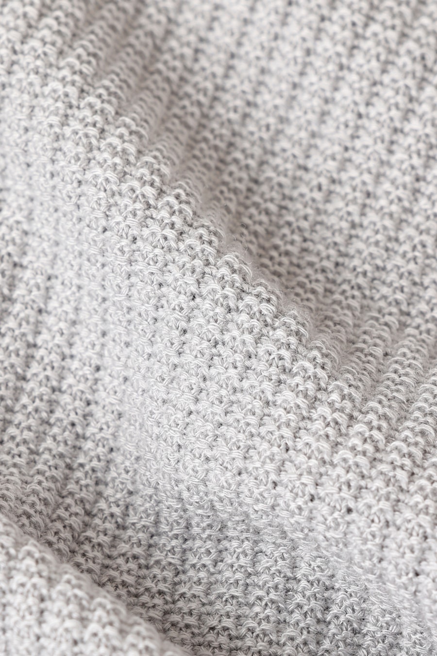 Tricot Manga Curta Jacquard Mini Grid Gelo — foto 7 de 7