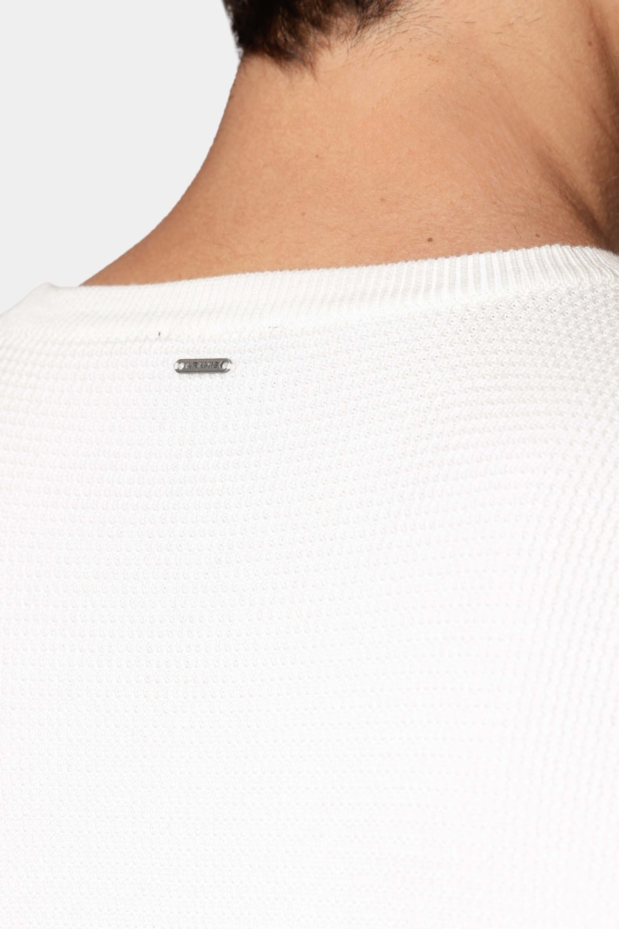 Tricot Manga Curta Jacquard Off White — foto 5 de 7