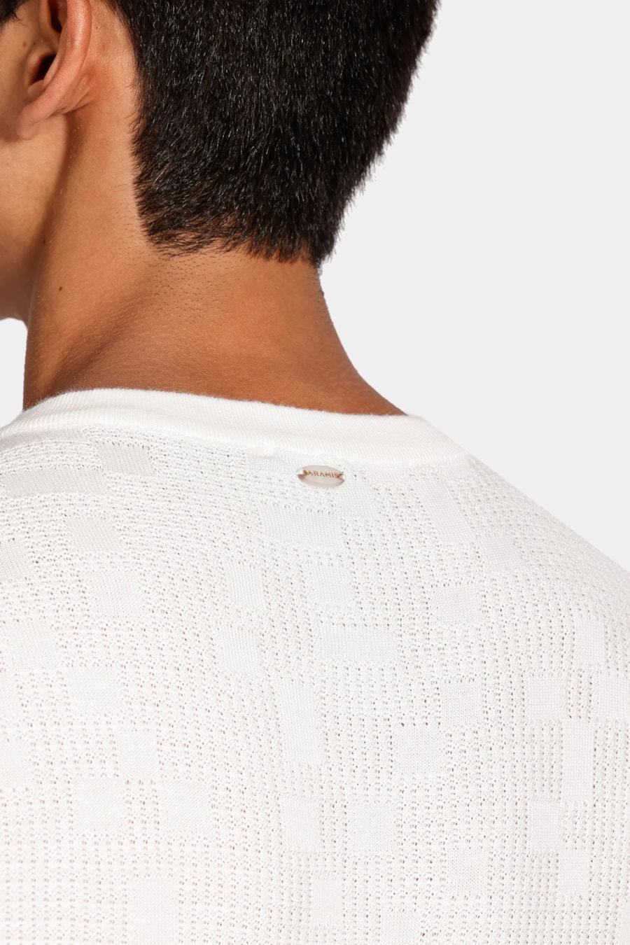 Tricot Manga Curta Jacquard Off White — foto 4 de 6