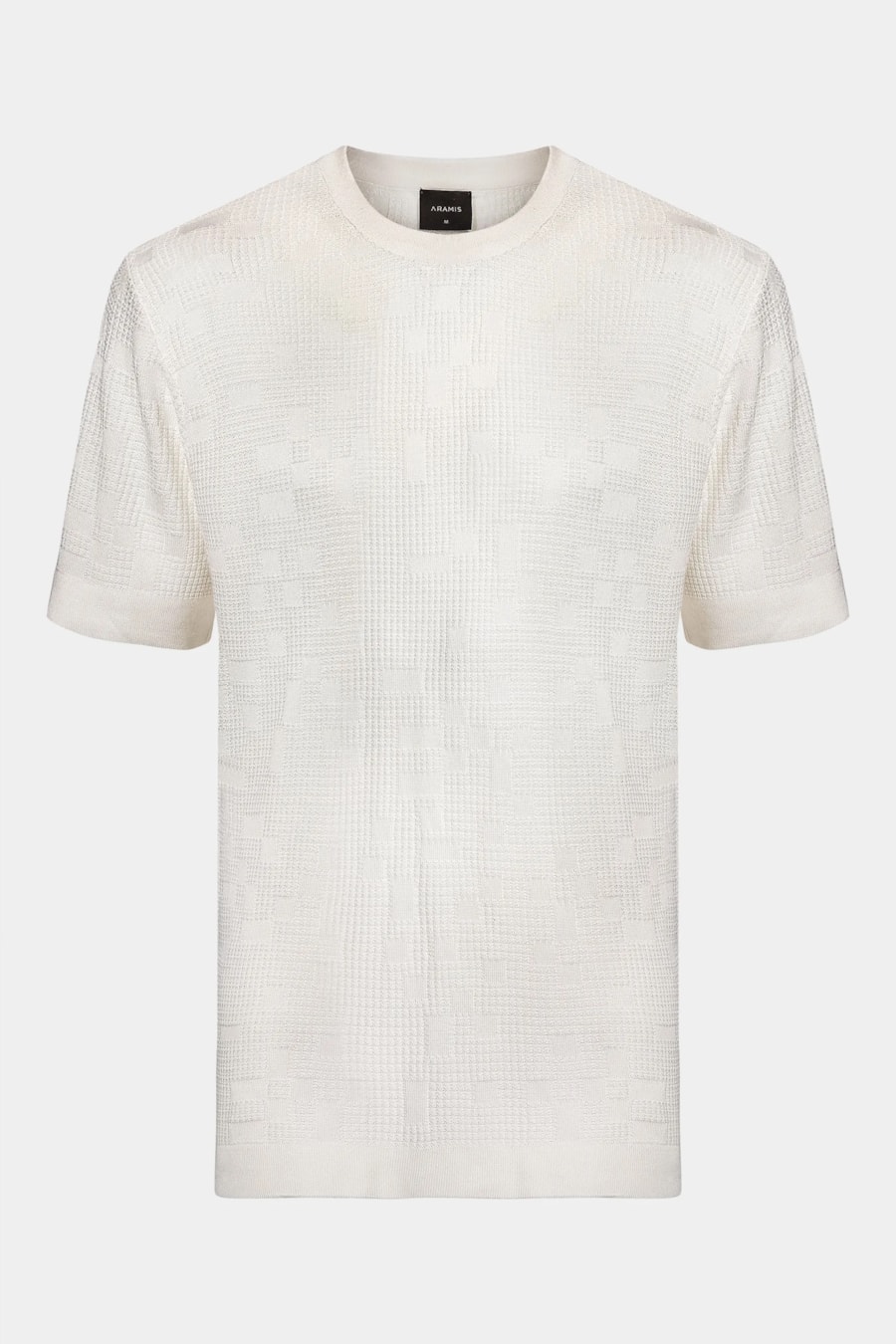 Tricot Manga Curta Jacquard Off White — foto 6 de 6