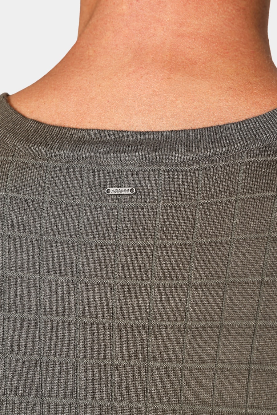 Tricot Manga Curta Mini Grid Griss 117 — foto 4 de 6
