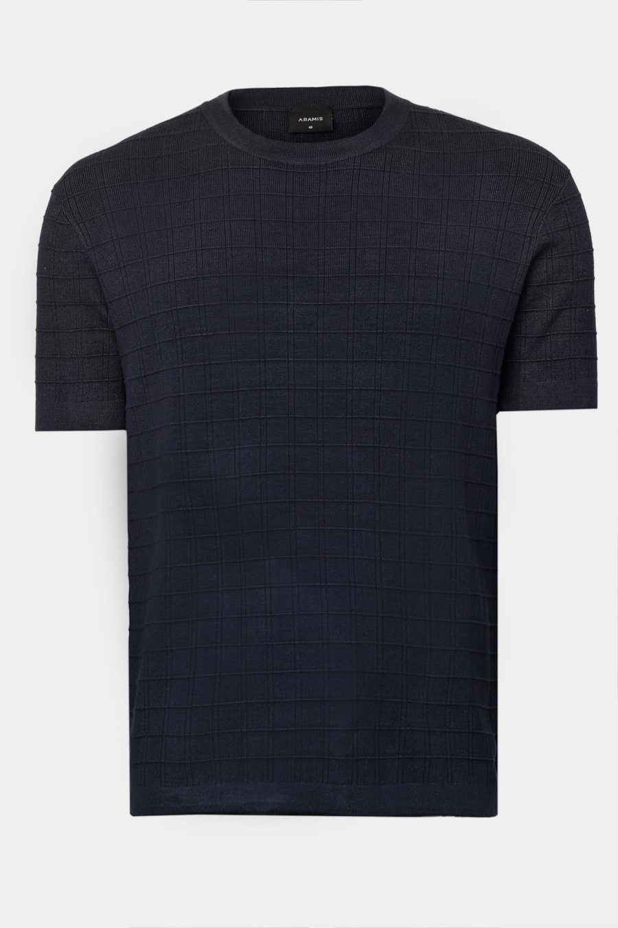 Tricot Manga Curta New Grid Marinho — foto 5 de 6