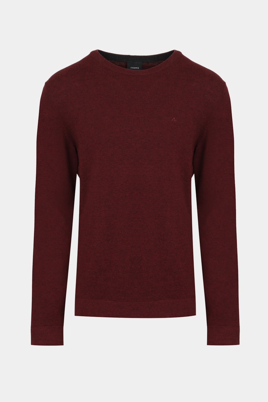 Tricot Manga Longa Gola Careca Bordeaux