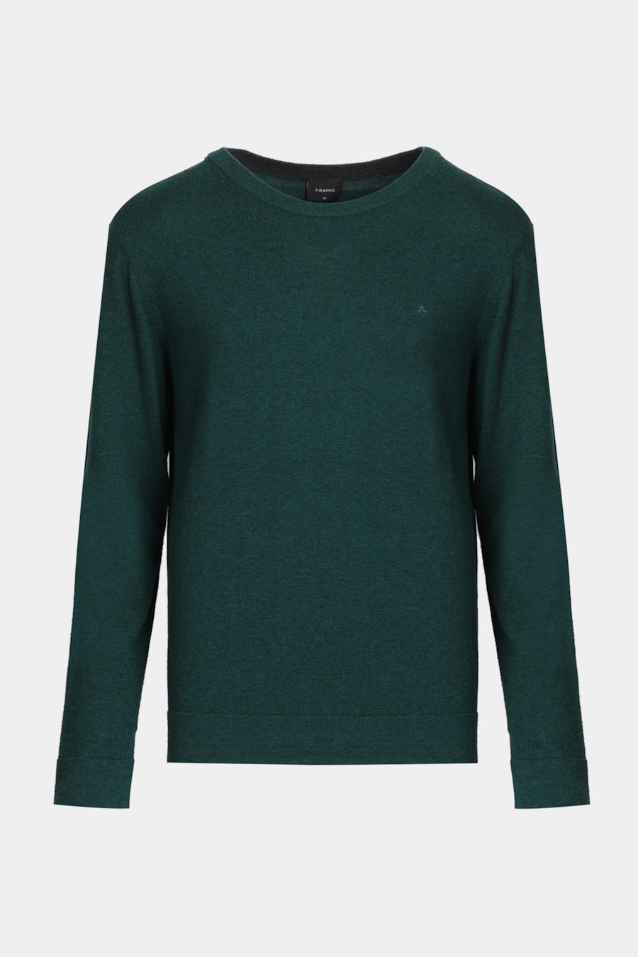 Tricot Manga Longa Gola Careca Verde Escuro