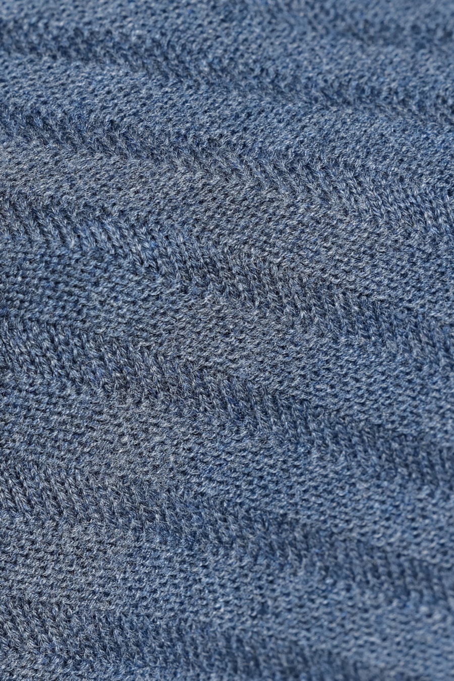 Tricot Manga Longa Gola Midi Listra Diagonal Azul — foto 5 de 6