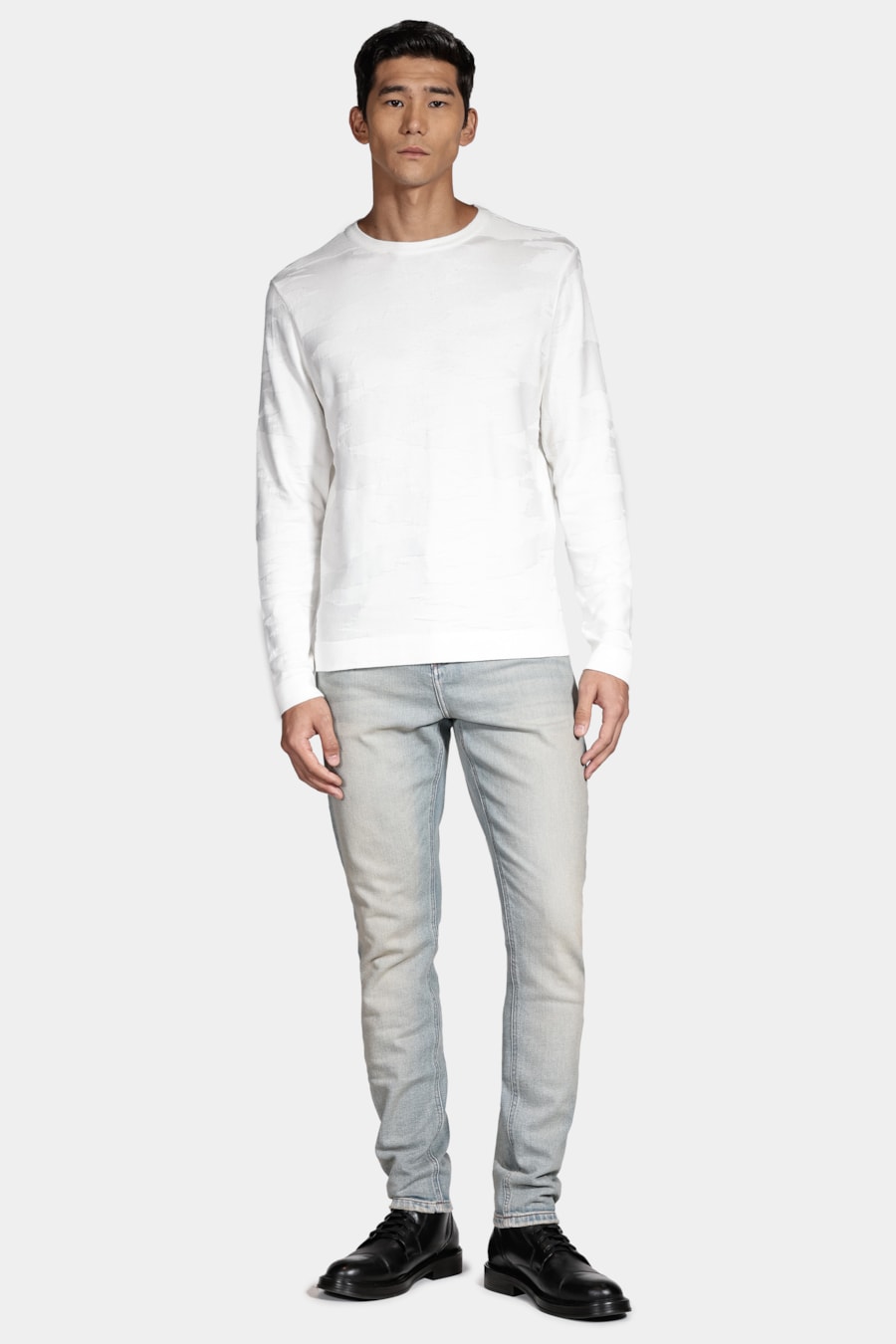 Tricot Manga Longa Jacquard Camuflado Off White — foto 2 de 6