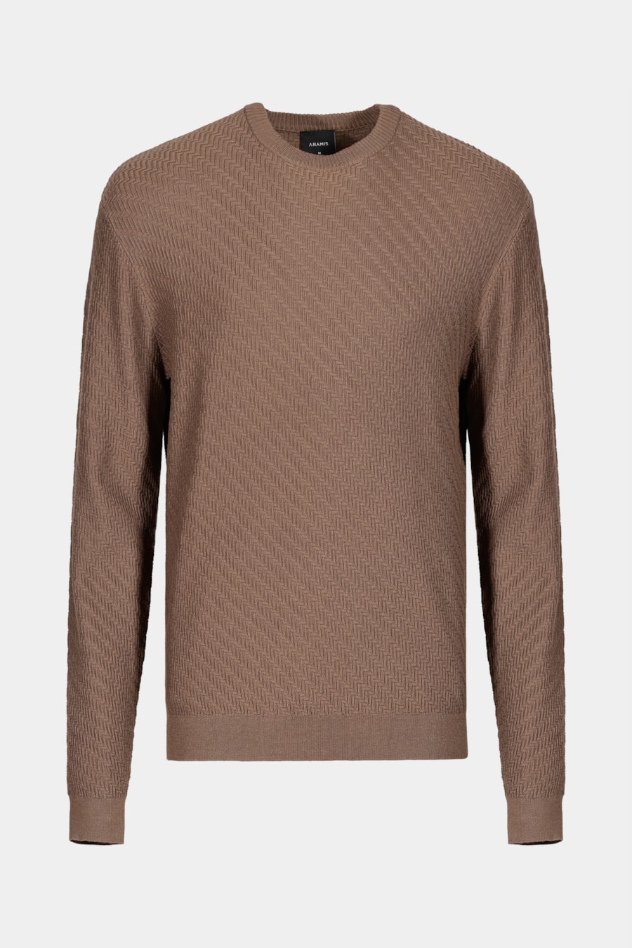 Tricot Manga Longa Jacquard Chevron Ocre — foto 5 de 5