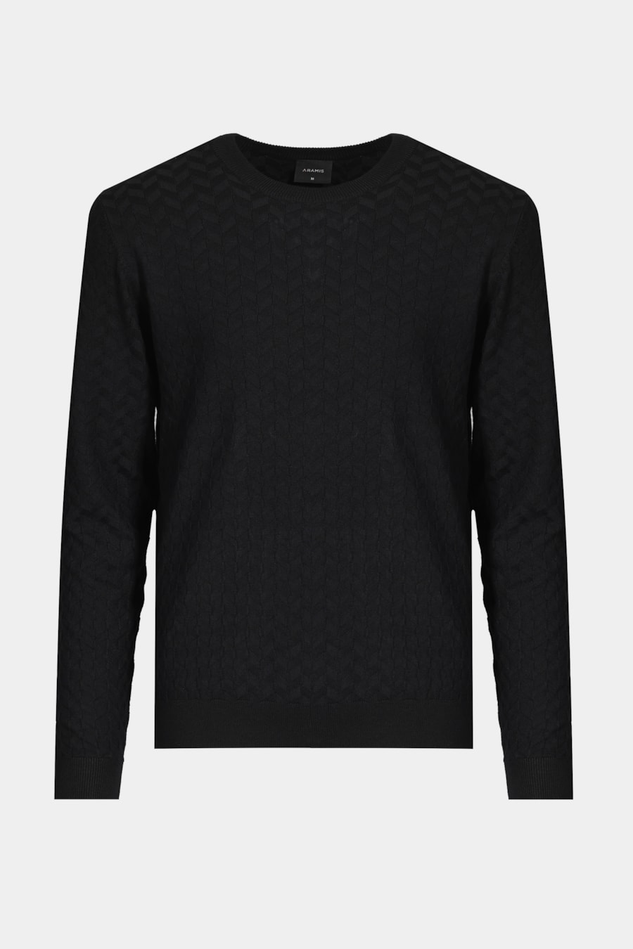 Tricot Manga Longa Jacquard Geométrico Preto — foto 6 de 6