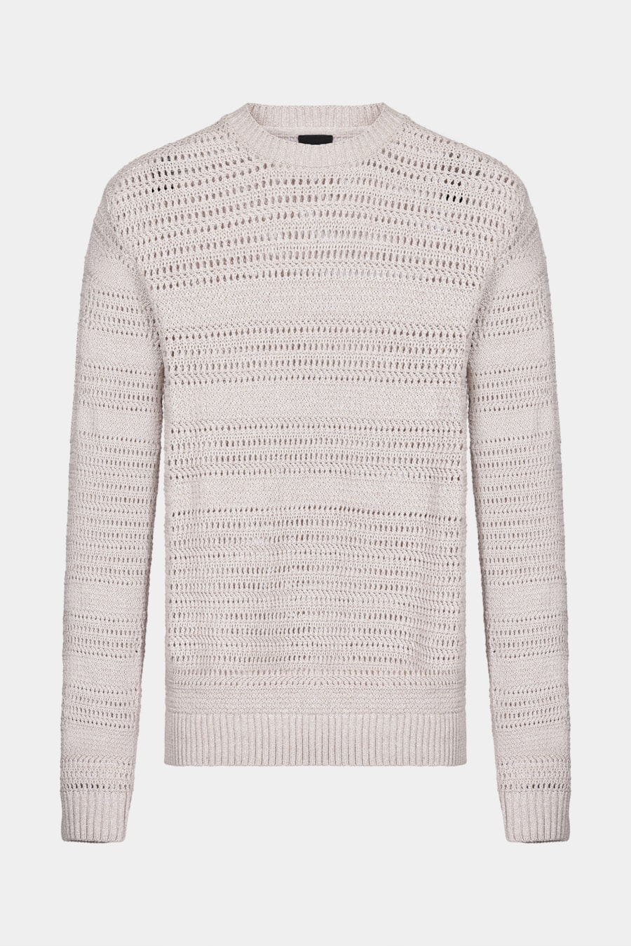 Tricot Manga Longa Jacquard Jogo de Pontos Areia — foto 6 de 6