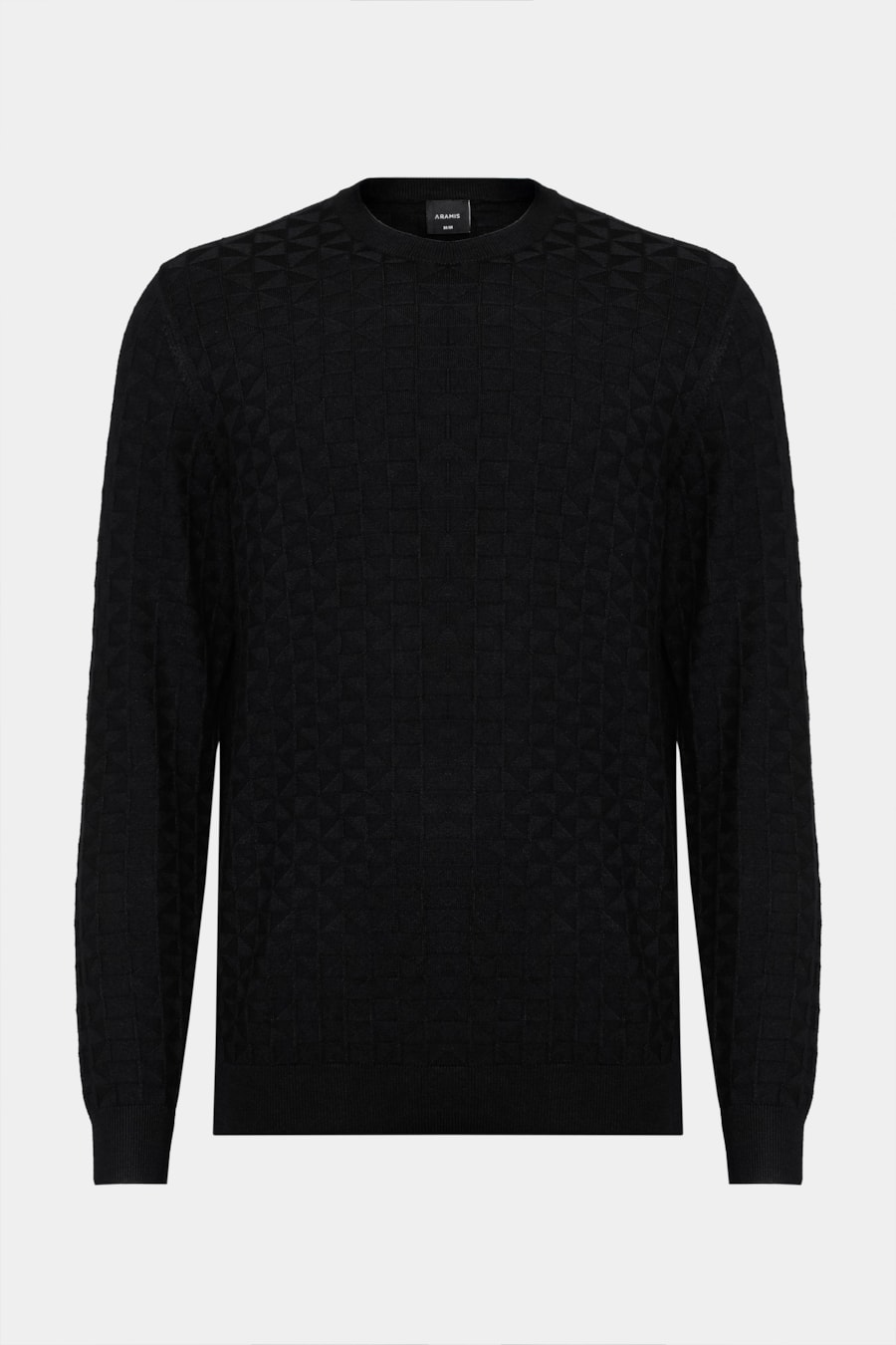 Tricot Manga Longa Jacquard Losango Preto — foto 5 de 6