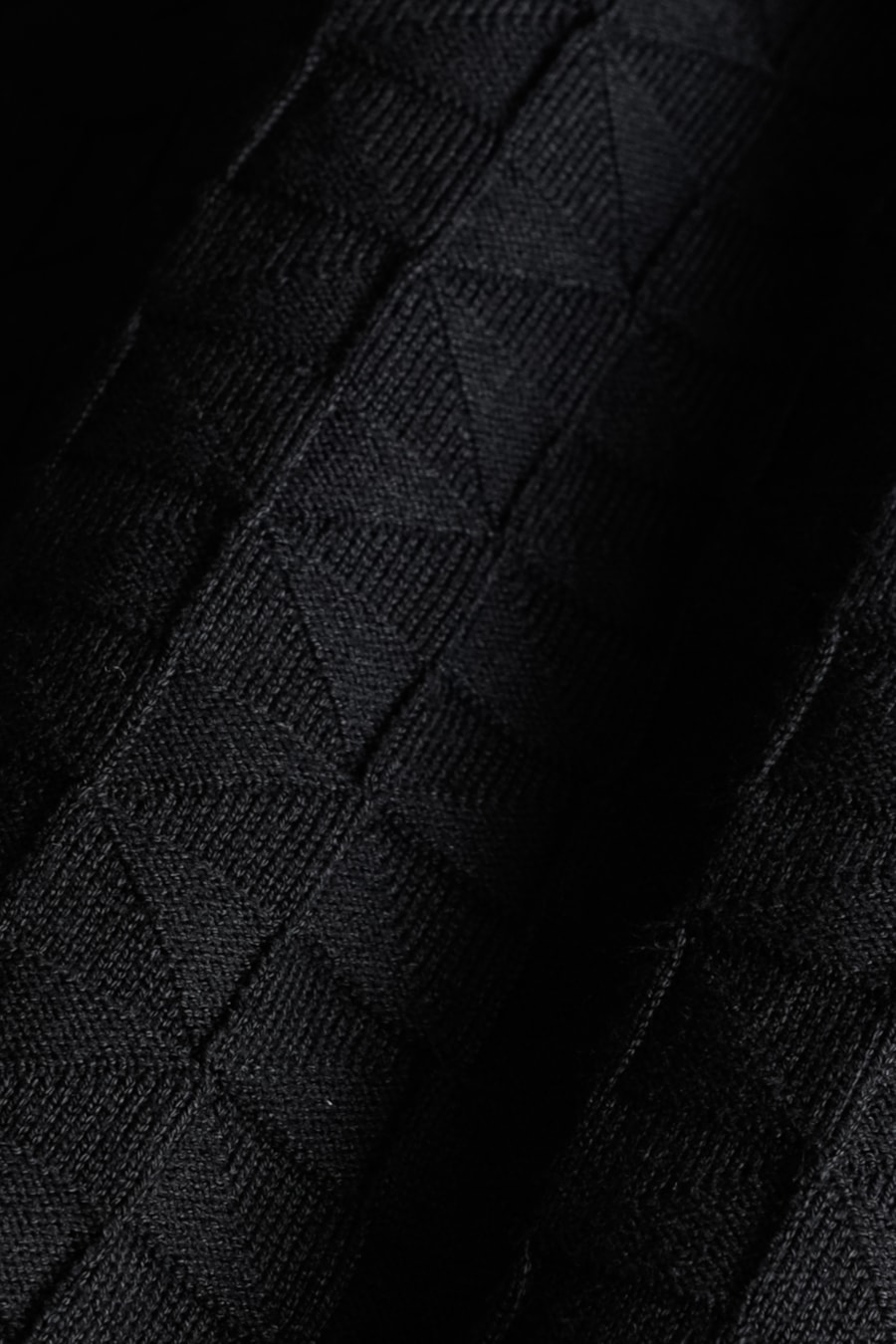 Tricot Manga Longa Jacquard Losango Preto — foto 6 de 6