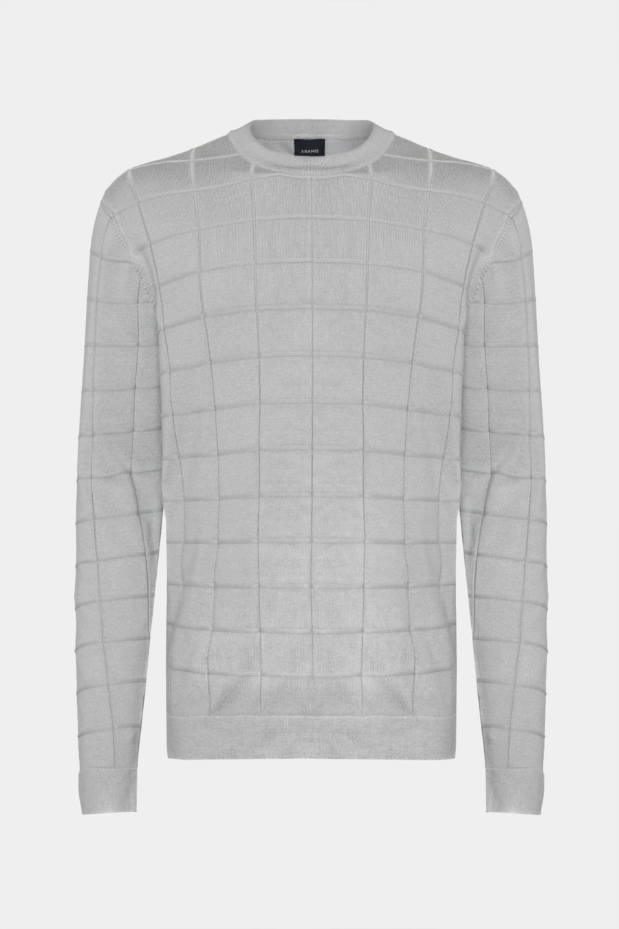 Tricot Manga Longa Jacquard New Square Gelo — foto 5 de 5