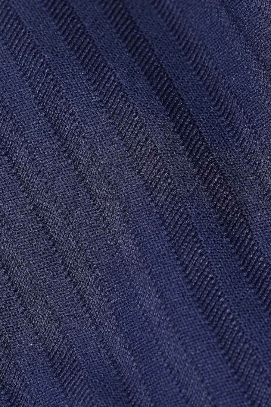 Tricot Manga Longa Viscose Jacquard Faixas Marinho — foto 5 de 5