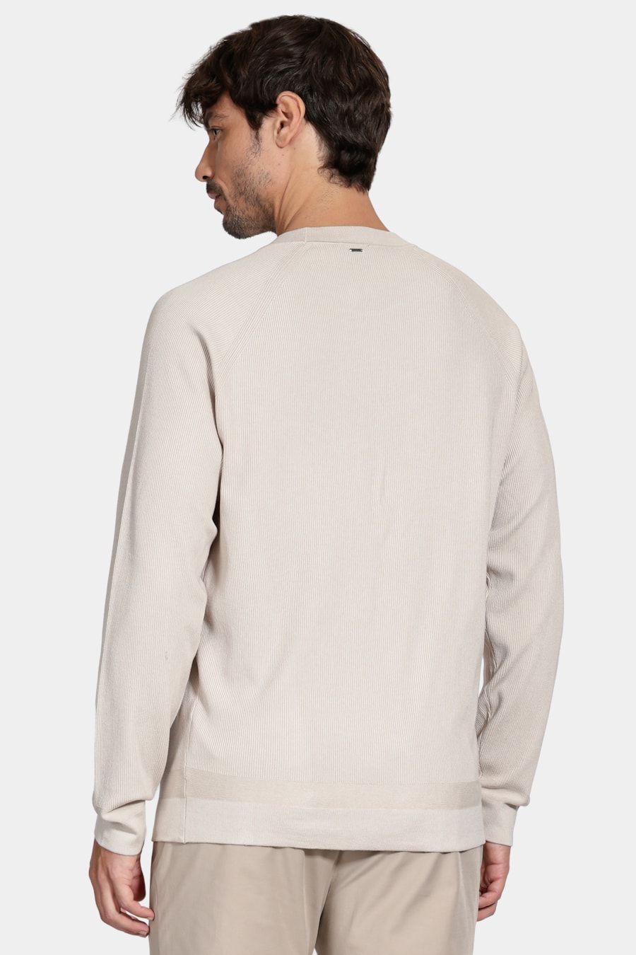 Tricot Raglan Jacquard Caqui — foto 4 de 5
