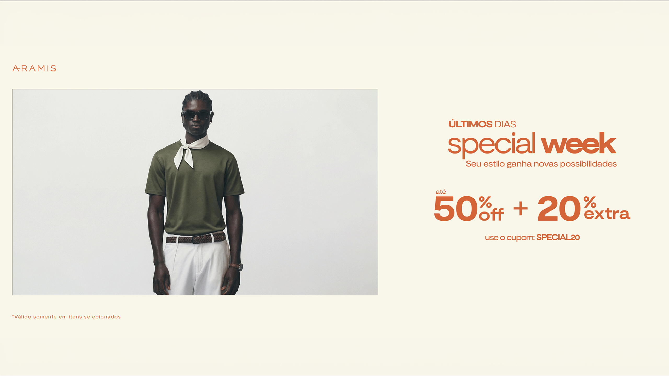 Banner de destaque do outlet