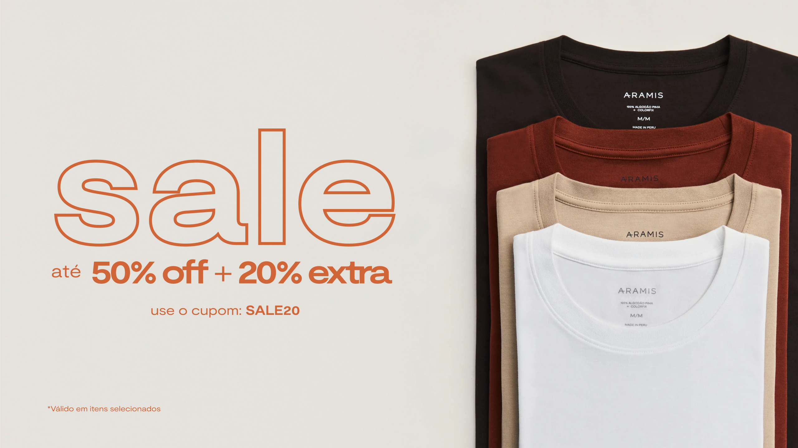20% extra usando o cupom SALE20